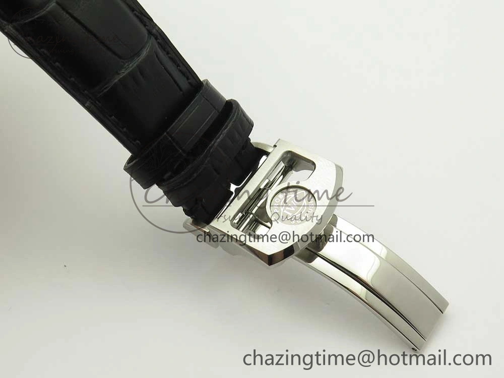 Portuguese Tourbillon IW5046 SS ZF Best Edition Gray Dial on Black Leather Strap Stylish 7147