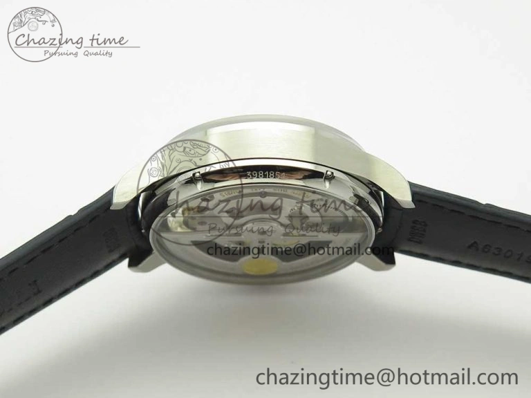 Neat Portuguese Tourbillon IW5046 SS ZF Best Edition White Dial Blue Markers on Blue Leather Strap 7149
