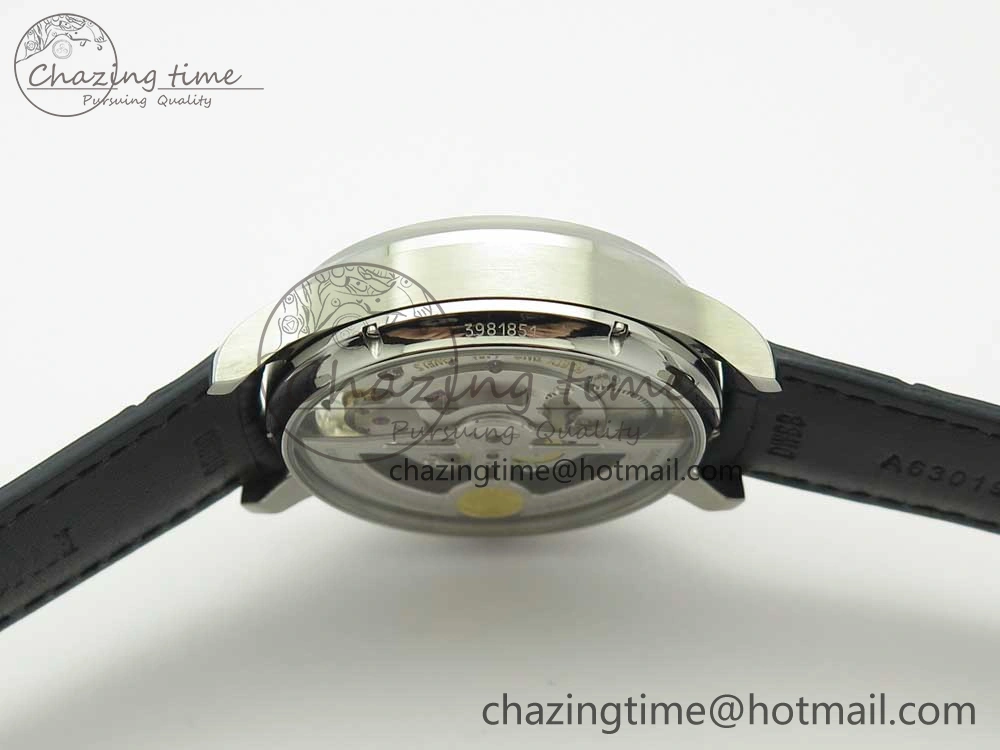 Neat Portuguese Tourbillon IW5046 SS ZF Best Edition White Dial Blue Markers on Blue Leather Strap 7149