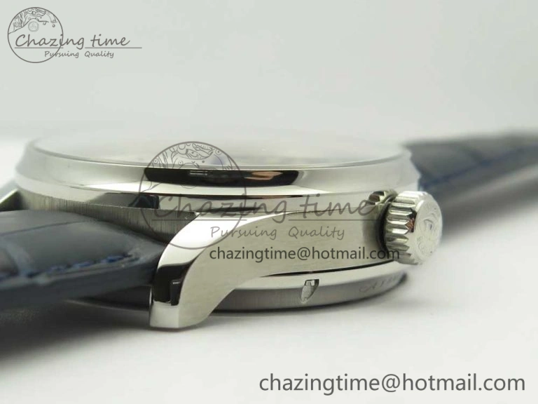 Neat Portuguese Tourbillon IW5046 SS ZF Best Edition White Dial Blue Markers on Blue Leather Strap 7149