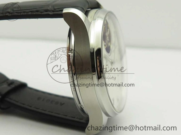 Portuguese Tourbillon IW5046 SS ZF Best Edition White Dial SS Markers on Black Leather Strap Affordable 7148