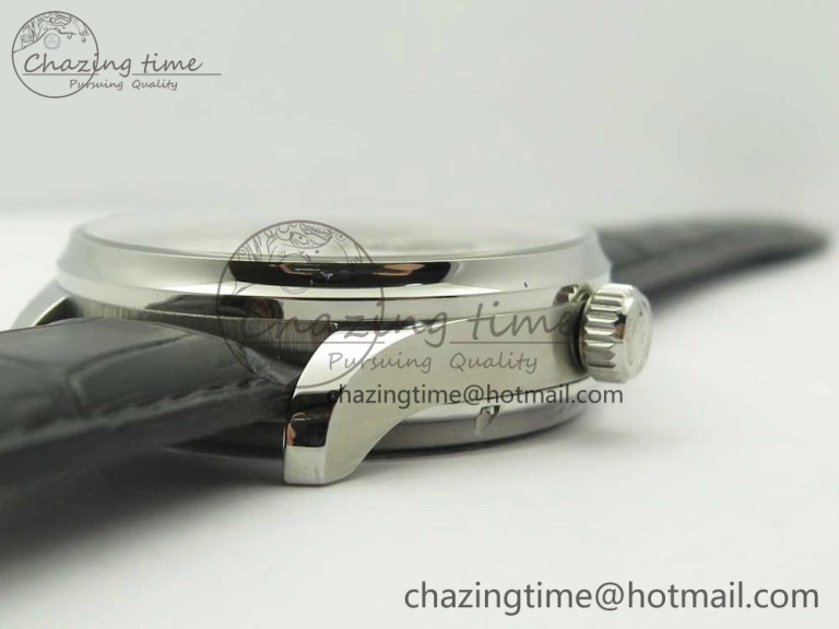 Portuguese Tourbillon IW5046 SS ZF Best Edition White Dial SS Markers on Black Leather Strap Affordable 7148