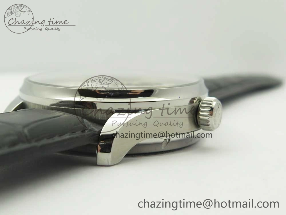 Portuguese Tourbillon IW5046 SS ZF Best Edition White Dial SS Markers on Black Leather Strap Affordable 7148