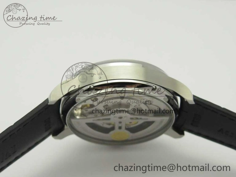Portuguese Tourbillon IW5046 SS ZF Best Edition White Dial SS Markers on Black Leather Strap Affordable 7148