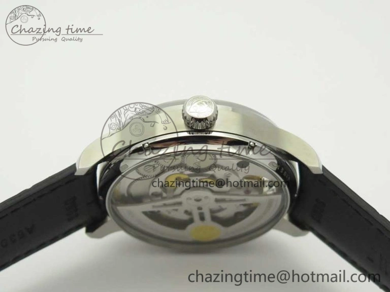 Portuguese Tourbillon IW5046 SS ZF Best Edition White Dial SS Markers on Black Leather Strap Affordable 7148