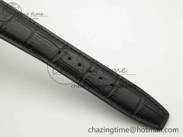 Portuguese Tourbillon IW5046 SS ZF Best Edition White Dial SS Markers on Black Leather Strap Affordable 7148