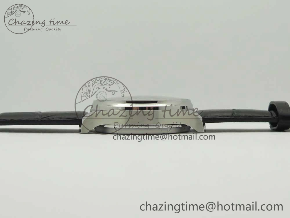 Portuguese Tourbillon IW5046 SS ZF Best Edition White Dial SS Markers on Black Leather Strap Affordable 7148