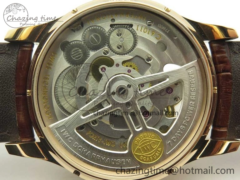 Portuguese Tourbillon IW504602 RG ZF Best Edition White Dial on Brown Leather Strap QuickDry 7178