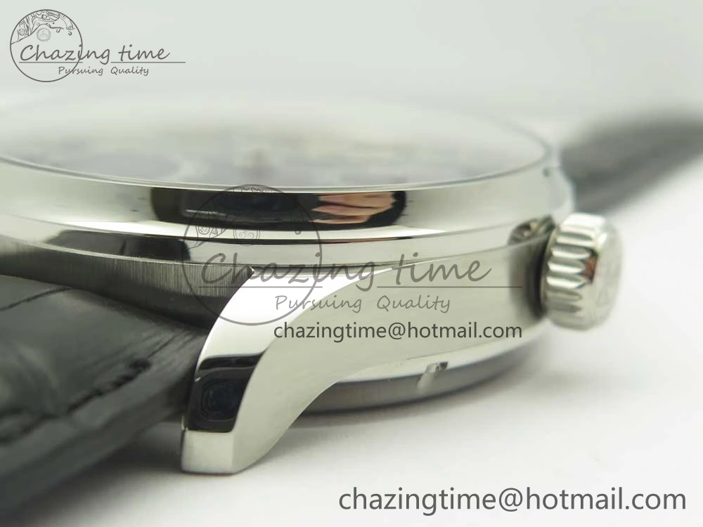FashionForward Portuguese Tourbillon IW504602 SS ZF Best Edition Blue Dial on Black Leather Strap 7175