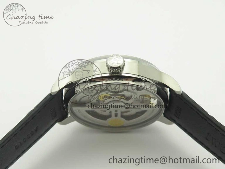 FashionForward Portuguese Tourbillon IW504602 SS ZF Best Edition Blue Dial on Black Leather Strap 7175