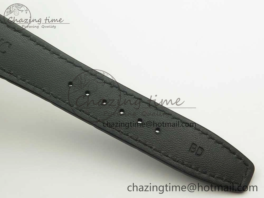 FashionForward Portuguese Tourbillon IW504602 SS ZF Best Edition Blue Dial on Black Leather Strap 7175