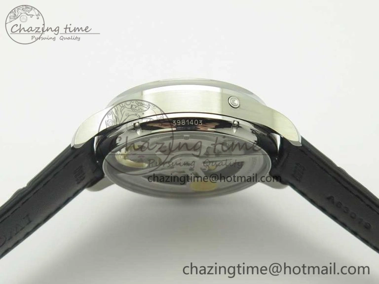 FashionForward Portuguese Tourbillon IW504602 SS ZF Best Edition Blue Dial on Black Leather Strap 7175