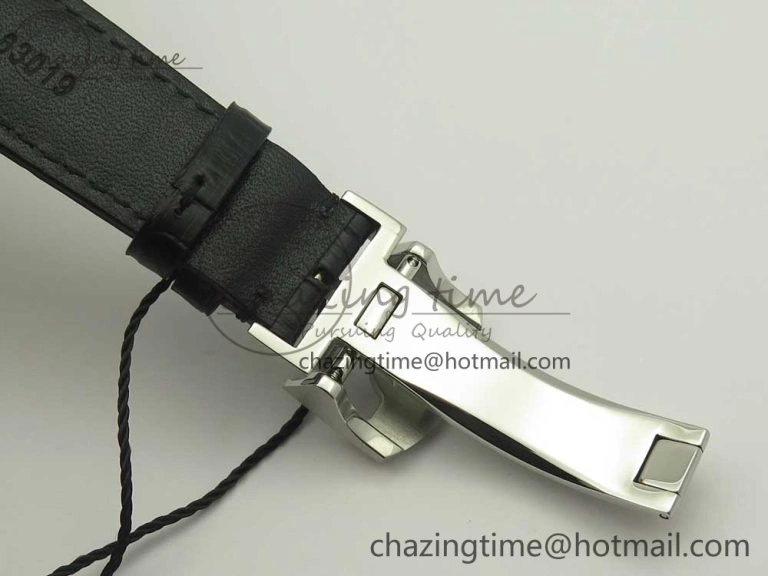 FashionForward Portuguese Tourbillon IW504602 SS ZF Best Edition Blue Dial on Black Leather Strap 7175