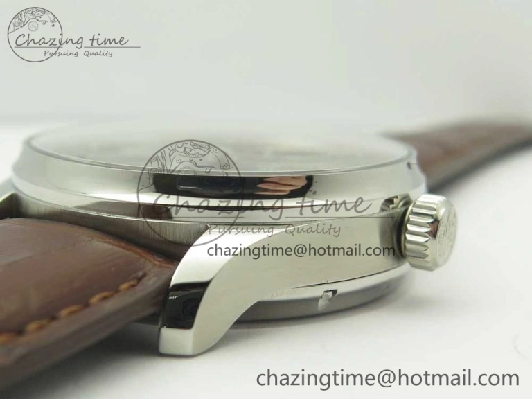 Refined Portuguese Tourbillon IW504602 SS ZF Best Edition Gray Dial on Brown Leather Strap 7177
