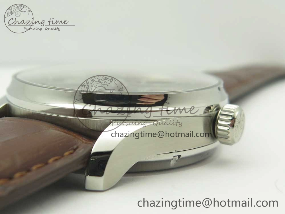 Refined Portuguese Tourbillon IW504602 SS ZF Best Edition Gray Dial on Brown Leather Strap 7177