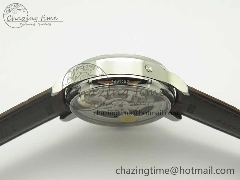 Refined Portuguese Tourbillon IW504602 SS ZF Best Edition Gray Dial on Brown Leather Strap 7177