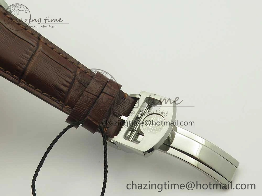 Refined Portuguese Tourbillon IW504602 SS ZF Best Edition Gray Dial on Brown Leather Strap 7177