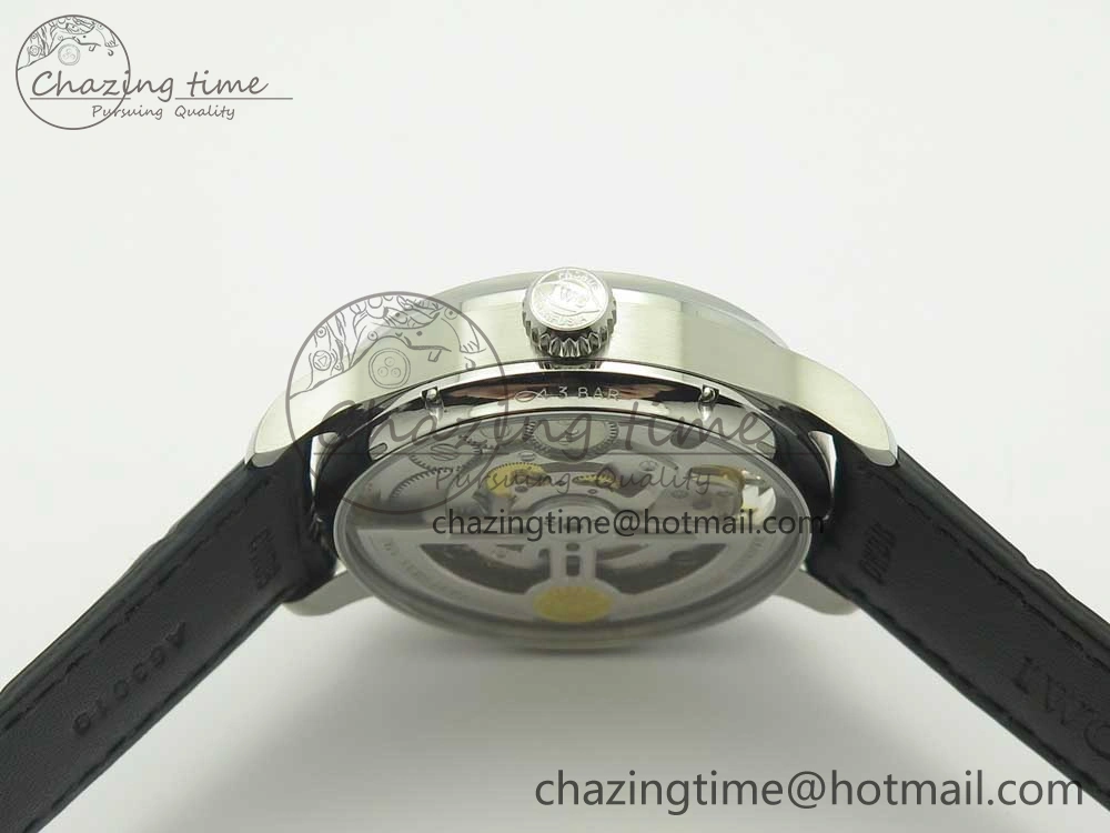 FashionForward Portuguese Tourbillon IW504602 SS ZF Best Edition White Dial on Black Leather Strap 7176