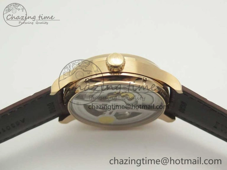 BestValue Portuguese Tourbillon IW5463 RG ZF Best Edition White Dial on Brown Leather Strap 7174