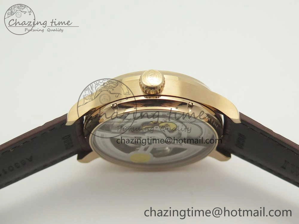 BestValue Portuguese Tourbillon IW5463 RG ZF Best Edition White Dial on Brown Leather Strap 7174