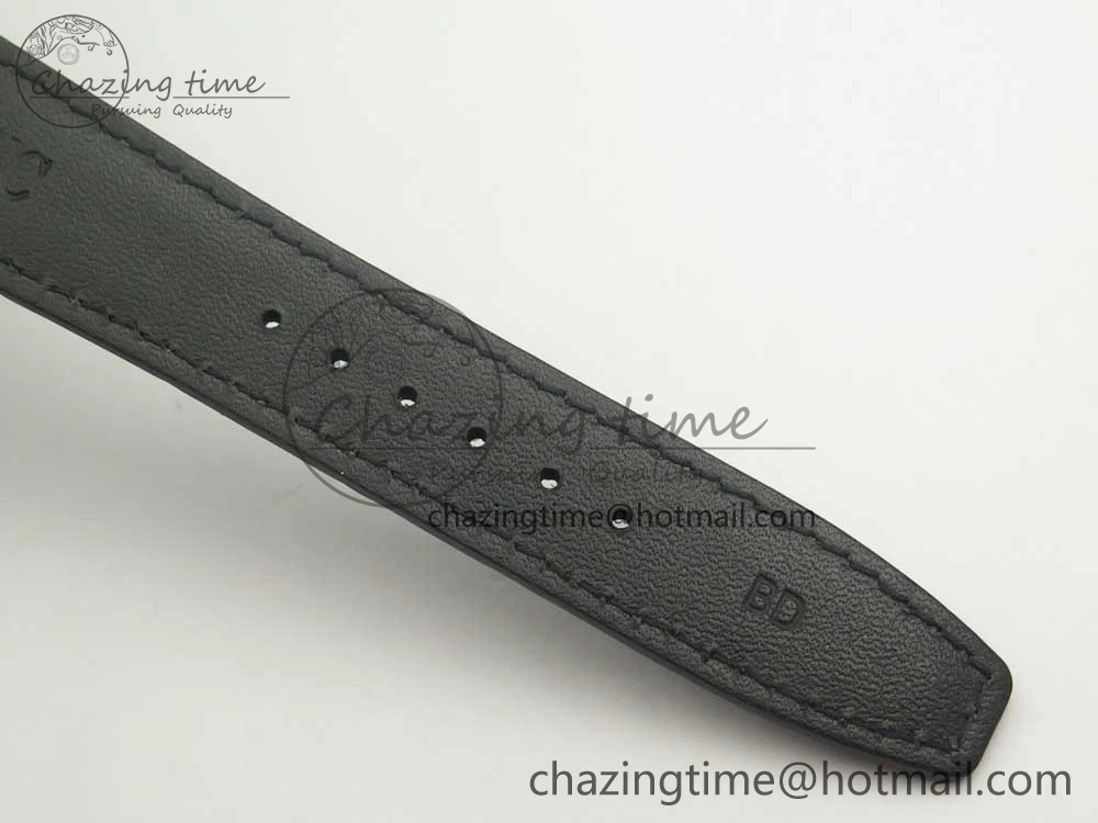 Portuguese Tourbillon IW5463 SS ZF Best Edition Black Dial on Black Leather Strap TimelessDesign 7173