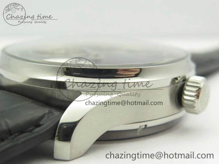 TravelReady Portuguese Tourbillon IW5463 SS ZF Best Edition Blue Dial on Black Leather Strap 7171