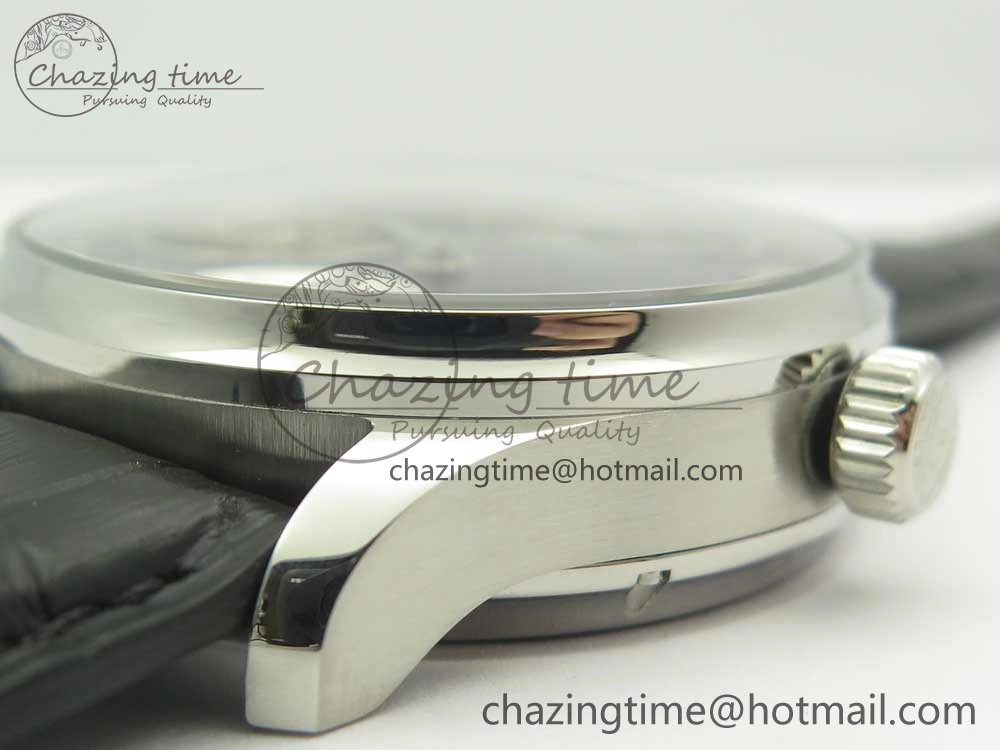 TravelReady Portuguese Tourbillon IW5463 SS ZF Best Edition Blue Dial on Black Leather Strap 7171