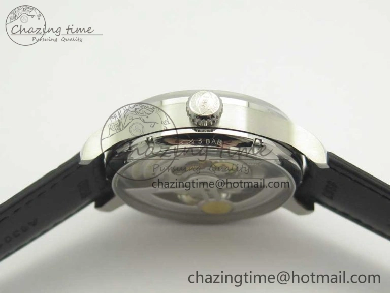 TravelReady Portuguese Tourbillon IW5463 SS ZF Best Edition Blue Dial on Black Leather Strap 7171