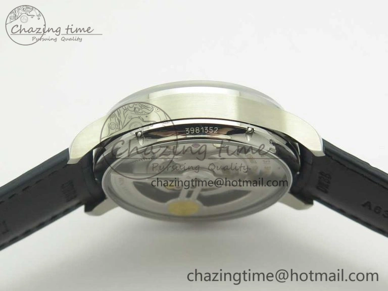 Portuguese Tourbillon IW5463 SS ZF Best Edition White Dial Blue Hands on Blue Leather Strap Packable 7172