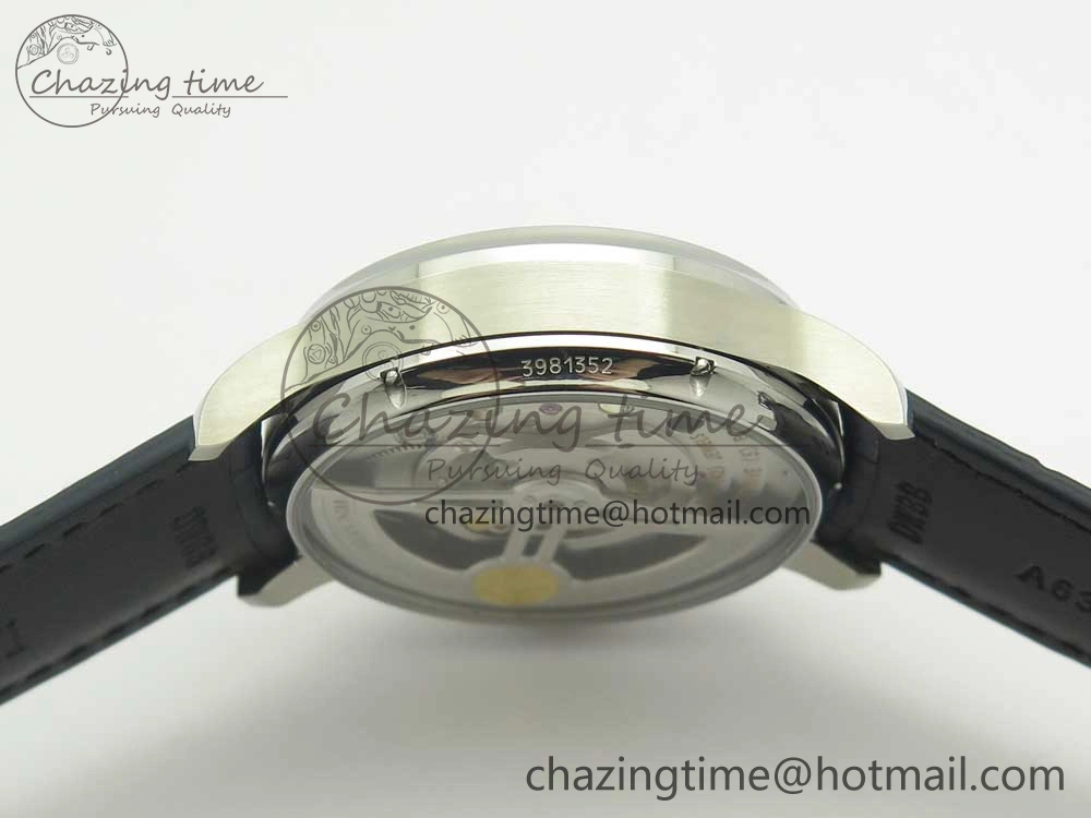 Portuguese Tourbillon IW5463 SS ZF Best Edition White Dial Blue Hands on Blue Leather Strap Packable 7172
