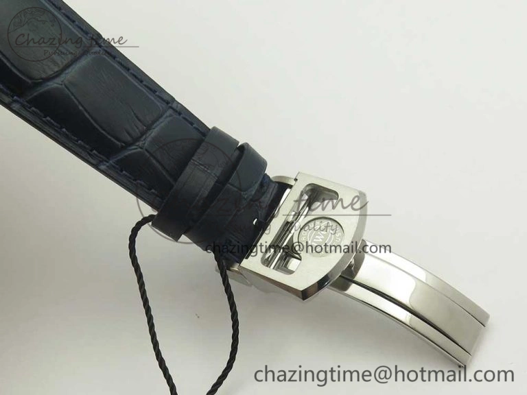 Portuguese Tourbillon IW5463 SS ZF Best Edition White Dial Blue Hands on Blue Leather Strap Packable 7172