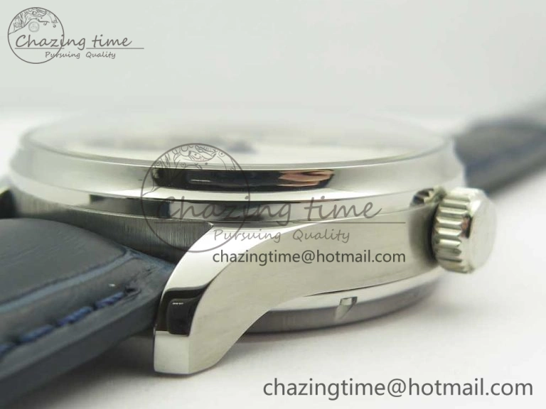 Portuguese Tourbillon IW5463 SS ZF Best Edition White Dial Blue Hands on Blue Leather Strap Packable 7172