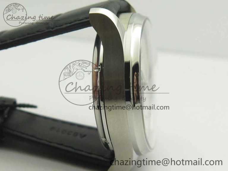 Portuguese Tourbillon IW5463 SS ZF Best Edition White Dial on Black Leather Strap Minimalist 7170