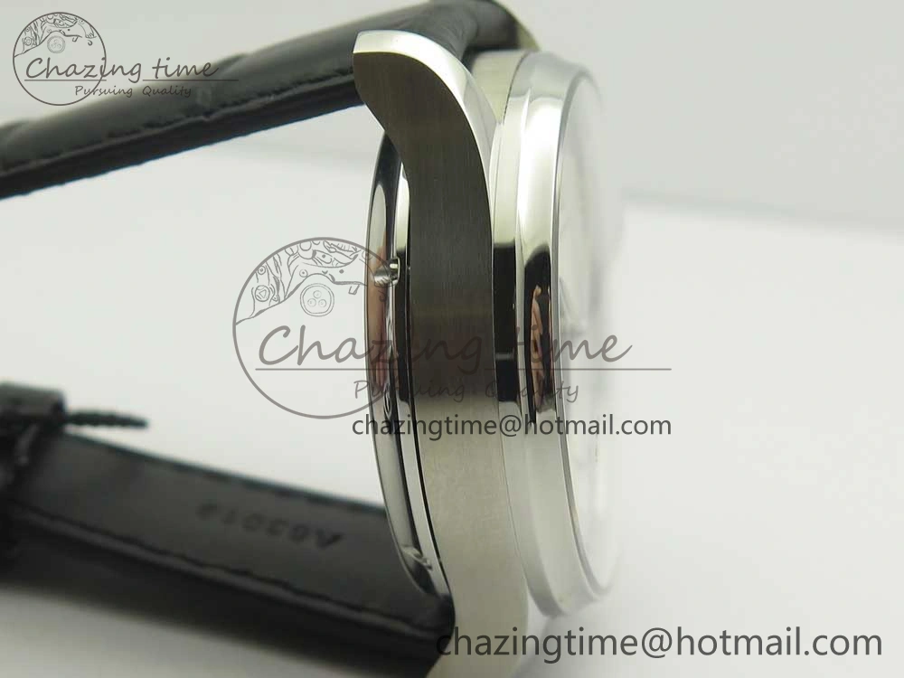 Portuguese Tourbillon IW5463 SS ZF Best Edition White Dial on Black Leather Strap Minimalist 7170