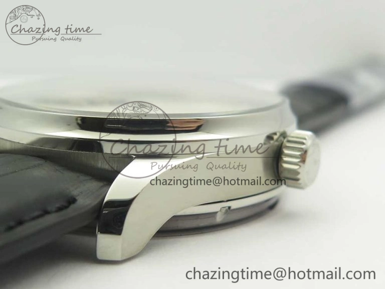 Portuguese Tourbillon IW5463 SS ZF Best Edition White Dial on Black Leather Strap Minimalist 7170