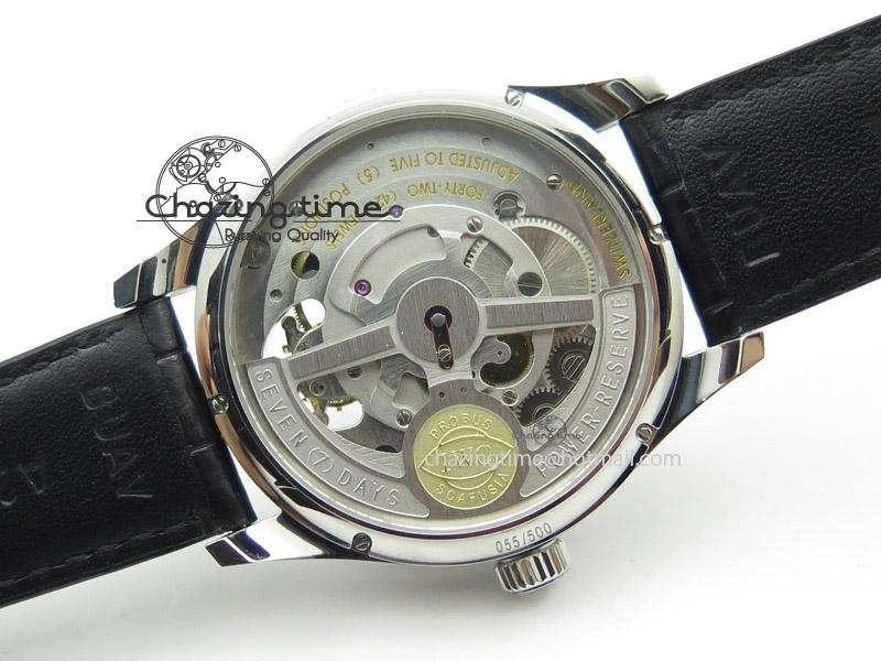 Portuguese Tourbillon Mystere SS TF Best Edition Black Dial on Black Croc Leather Strap Unisex 7383