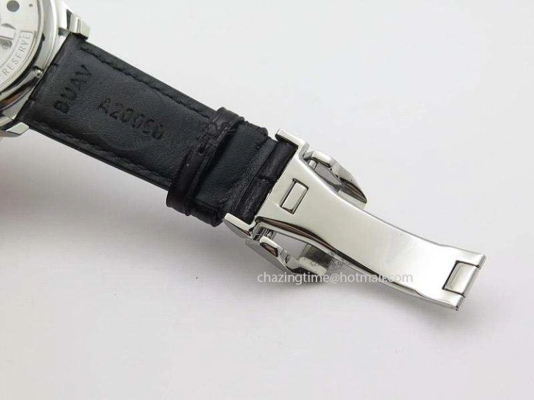 Soft Portuguese Tourbillon Mystere SS TF Best Edition White Dial on Black Croc Leather Strap 7384