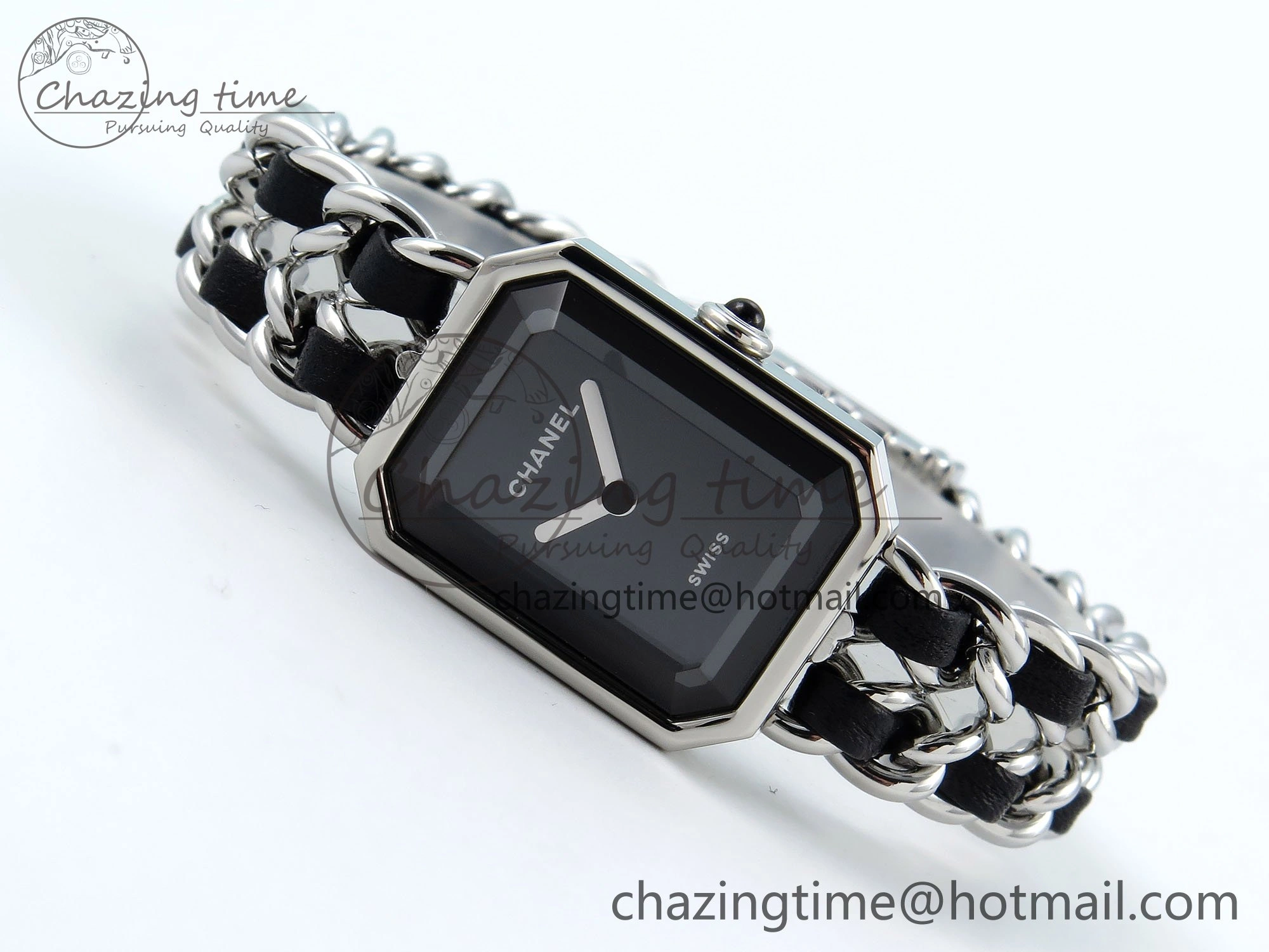 Ppremière Iconic Chain Watch SS BVF 1:1 Best Edition Black Dial on Chain Bracelet RONDA Quartz Vibrant 6455