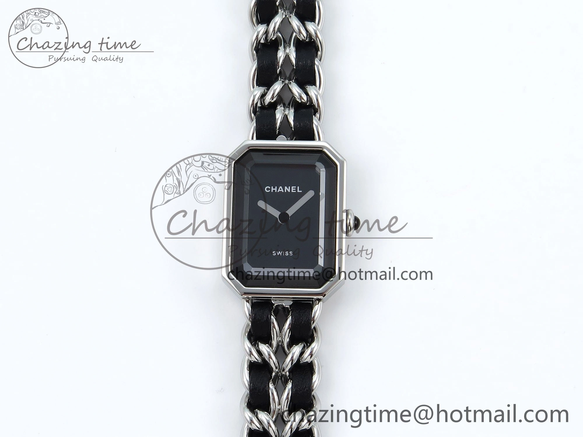 Ppremière Iconic Chain Watch SS BVF 1:1 Best Edition Black Dial on Chain Bracelet RONDA Quartz Vibrant 6455