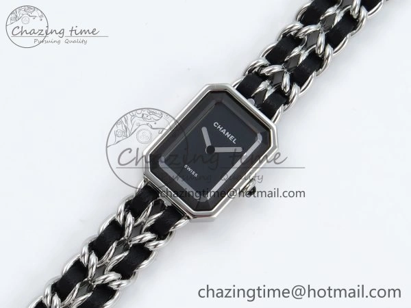 Ppremière Iconic Chain Watch SS BVF 1:1 Best Edition Black Dial on Chain Bracelet RONDA Quartz Vibrant 6455