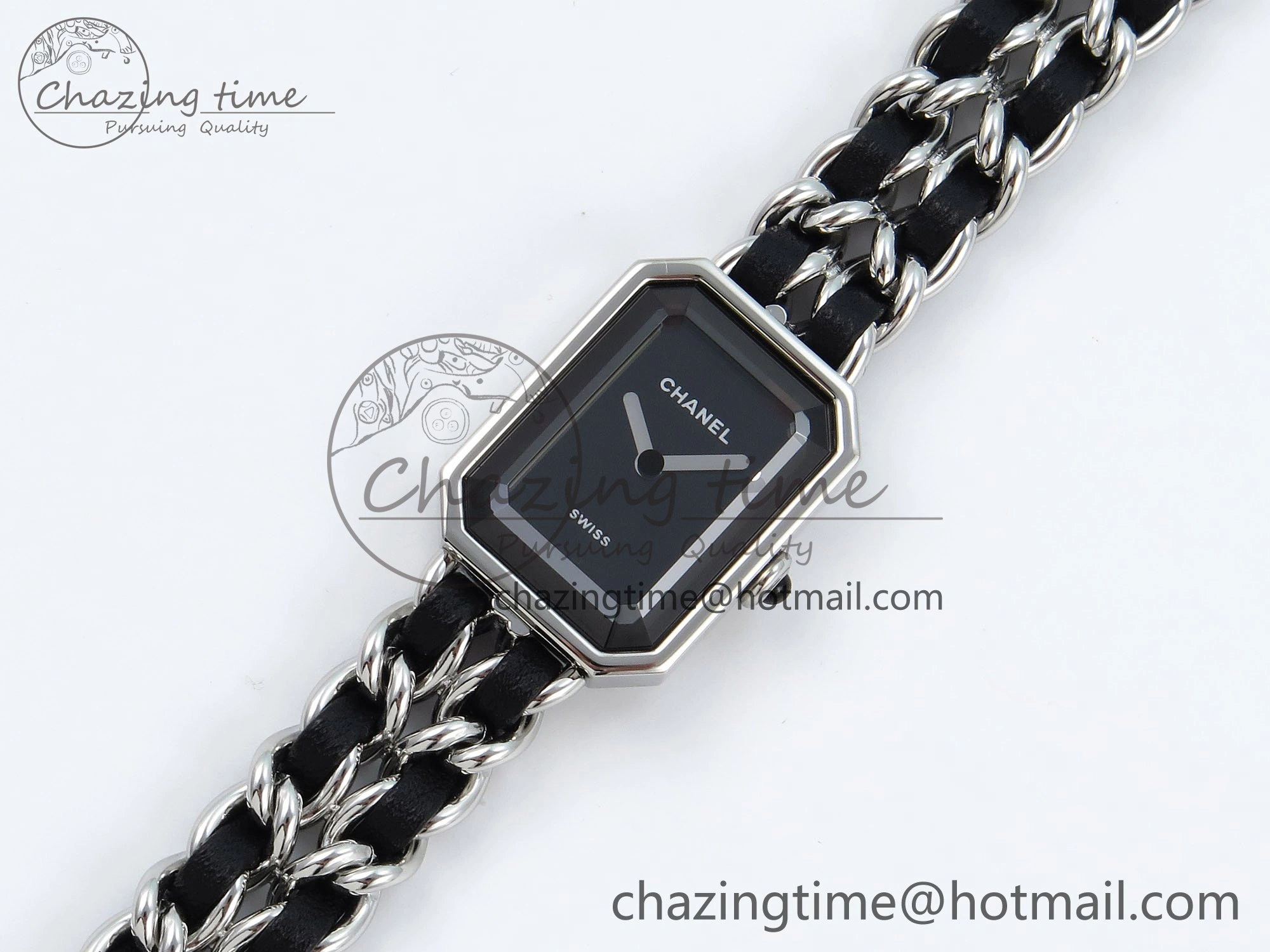Ppremière Iconic Chain Watch SS BVF 1:1 Best Edition Black Dial on Chain Bracelet RONDA Quartz Vibrant 6455