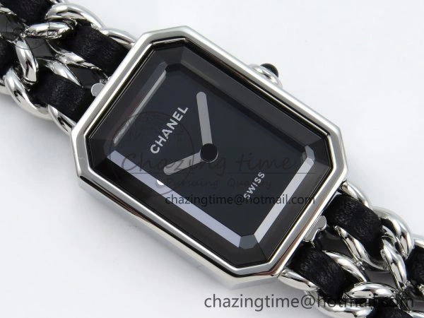 Ppremière Iconic Chain Watch SS BVF 1:1 Best Edition Black Dial on Chain Bracelet RONDA Quartz Vibrant 6455