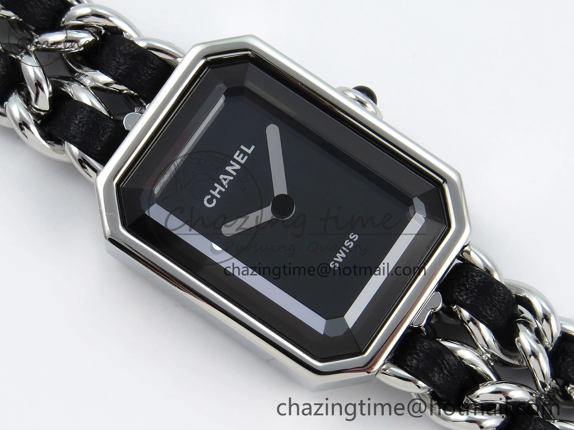 Ppremière Iconic Chain Watch SS BVF 1:1 Best Edition Black Dial on Chain Bracelet RONDA Quartz Vibrant 6455