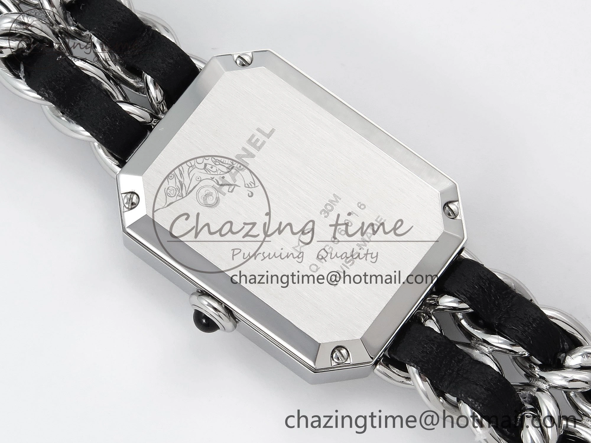 Ppremière Iconic Chain Watch SS BVF 1:1 Best Edition Black Dial on Chain Bracelet RONDA Quartz Vibrant 6455