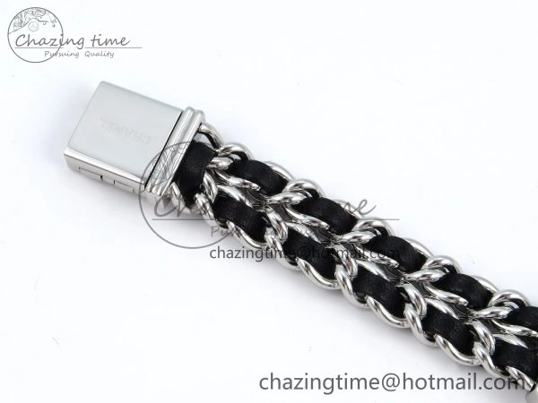 Ppremière Iconic Chain Watch SS BVF 1:1 Best Edition Black Dial on Chain Bracelet RONDA Quartz Vibrant 6455