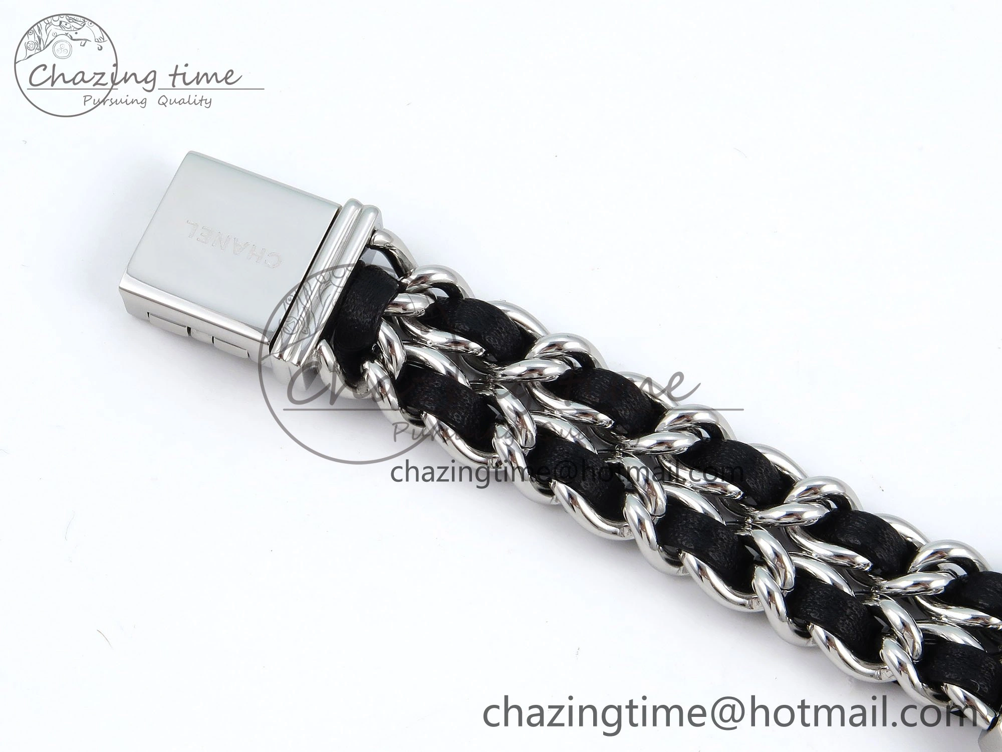 Ppremière Iconic Chain Watch SS BVF 1:1 Best Edition Black Dial on Chain Bracelet RONDA Quartz Vibrant 6455