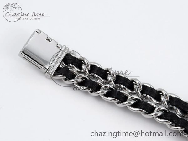 Ppremière Iconic Chain Watch SS BVF 1:1 Best Edition Black Dial on Chain Bracelet RONDA Quartz Vibrant 6455