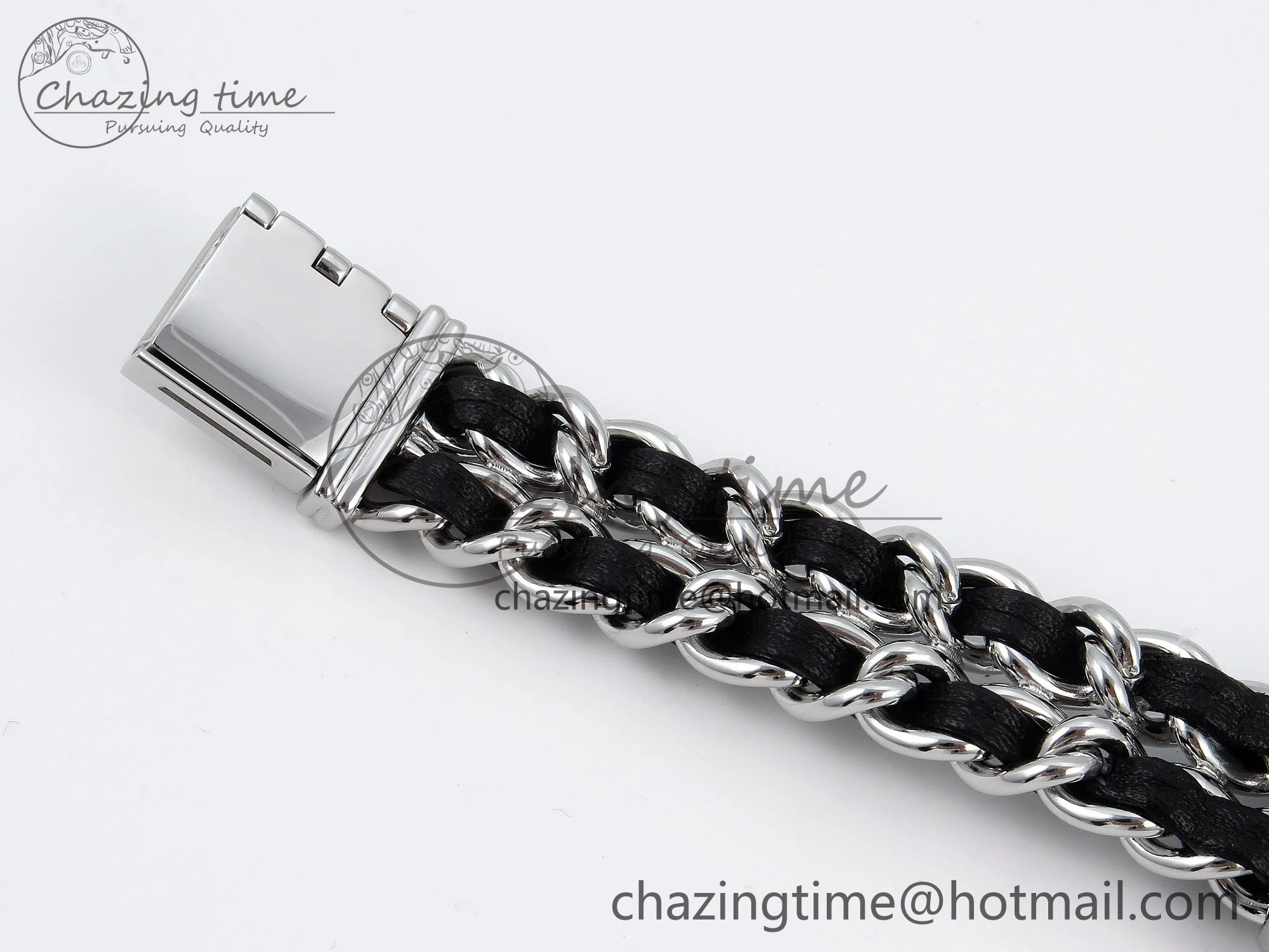Ppremière Iconic Chain Watch SS BVF 1:1 Best Edition Black Dial on Chain Bracelet RONDA Quartz Vibrant 6455