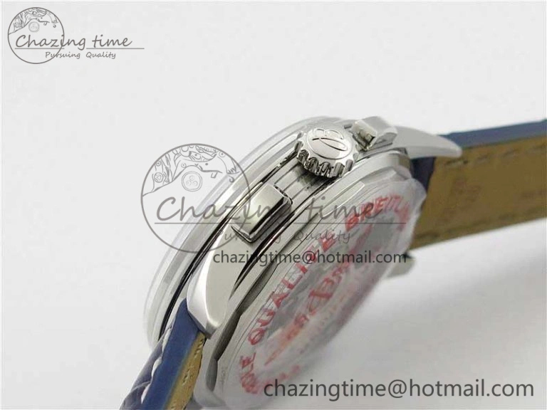 GoodFit Premier B01 Chrono SS 42mm GF 1:1 Best Edition Blue Dial on Blue Leather Strap A 5587