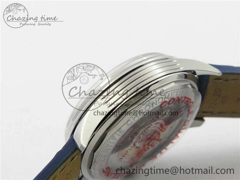 GoodFit Premier B01 Chrono SS 42mm GF 1:1 Best Edition Blue Dial on Blue Leather Strap A 5587